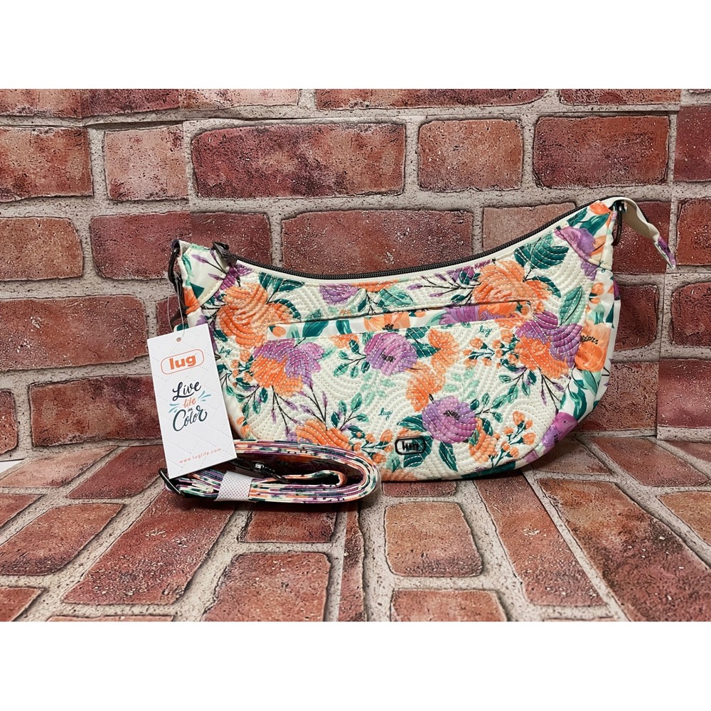 Lug Swish Crossbody Bag Cottage Blooms Floral Quilted Shoulder Bag NWT
